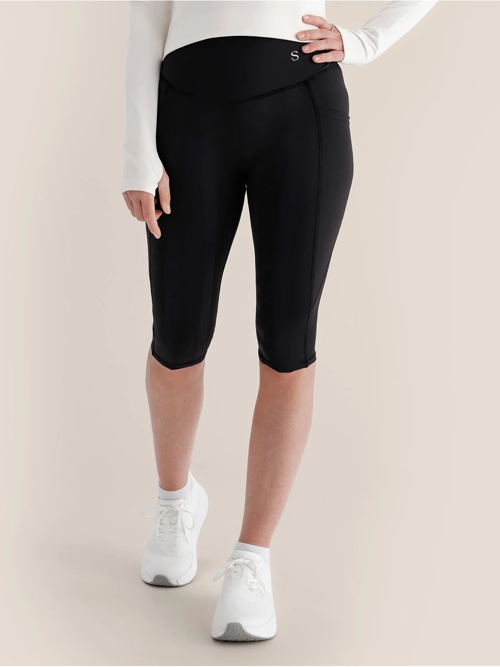 SKINNIFY CAPRI CROP RESISTANCE BAND LEGGINGS LARGE